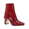 Farina Folded Calf Heel Bootie