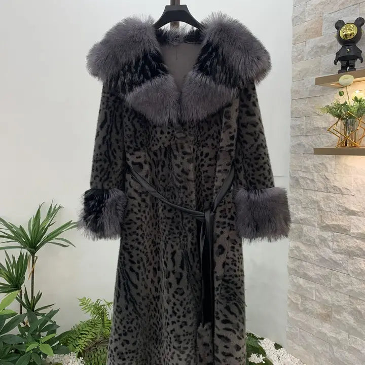 SY329 New Winter Long Faux Fur Coat