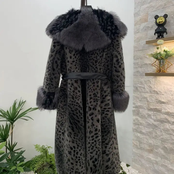 SY329 New Winter Long Faux Fur Coat