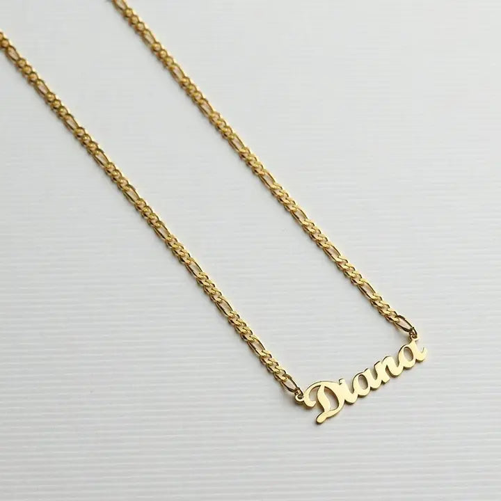 Figaro Chain Name Necklace