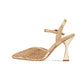Tango Perforated Rhinestone Slingback with Heel