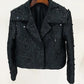 Jacquard Sequin Beaded Blazer