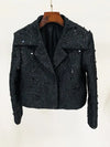 Jacquard Sequin Beaded Blazer
