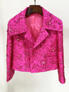 Jacquard Sequin Beaded Blazer