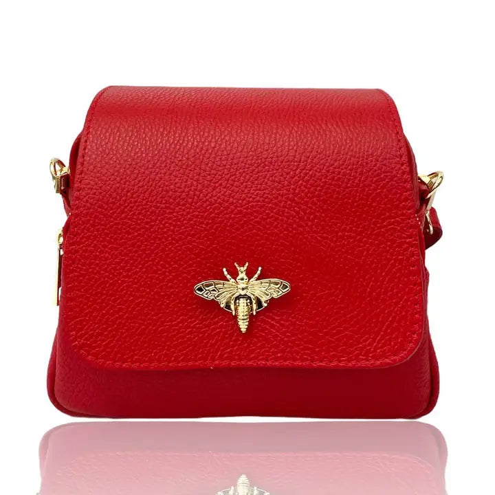 Maya Bumble Bee Leather Mini Crossbody  Bag By JIJOU CAPRI