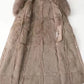 CT074Y Elegant Mid-Length Faux Fur Coat with Fox Fur Collar