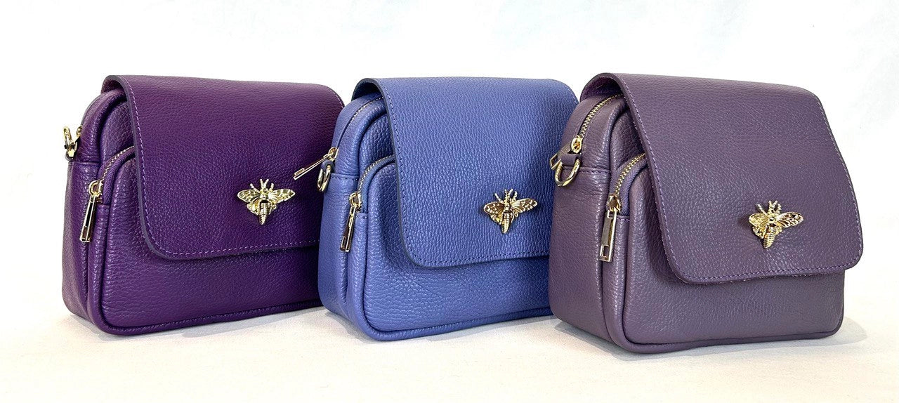 Bumble Bee Leather Crossbody  Bag JIJOU CAPRI