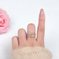 24K Gold Filled Cz Knuckle Band Mixed Metal Ring | O1428