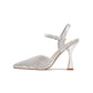 Tango Perforated Rhinestone Slingback with Heel
