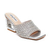 Royal Jewels Slide with Metallic Jewels Heel