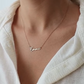 14k Solid Gold Cursive Name Necklace, Gold Name, 50 Microns