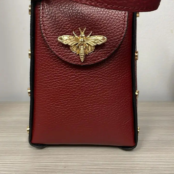 Bumble Bee Leather Cellphone Case Crossbody Bag JIJOU CAPRI