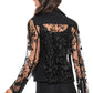 BS2520 - Floral Embroidered Mesh Moto Jacket –Black Elegance