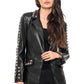 E1009-A Studded Faux Leather Blazer