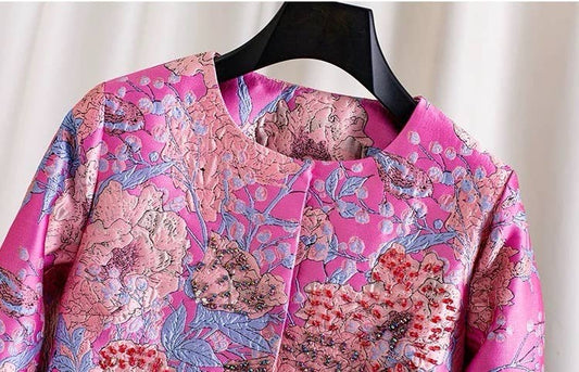 Handmade Beaded Jacquard Vintage Jacket