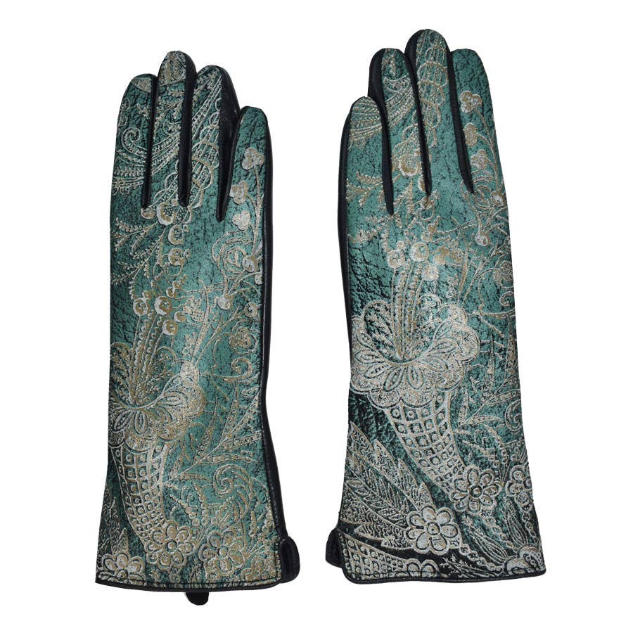 Kehlani Metallic Leather Gloves