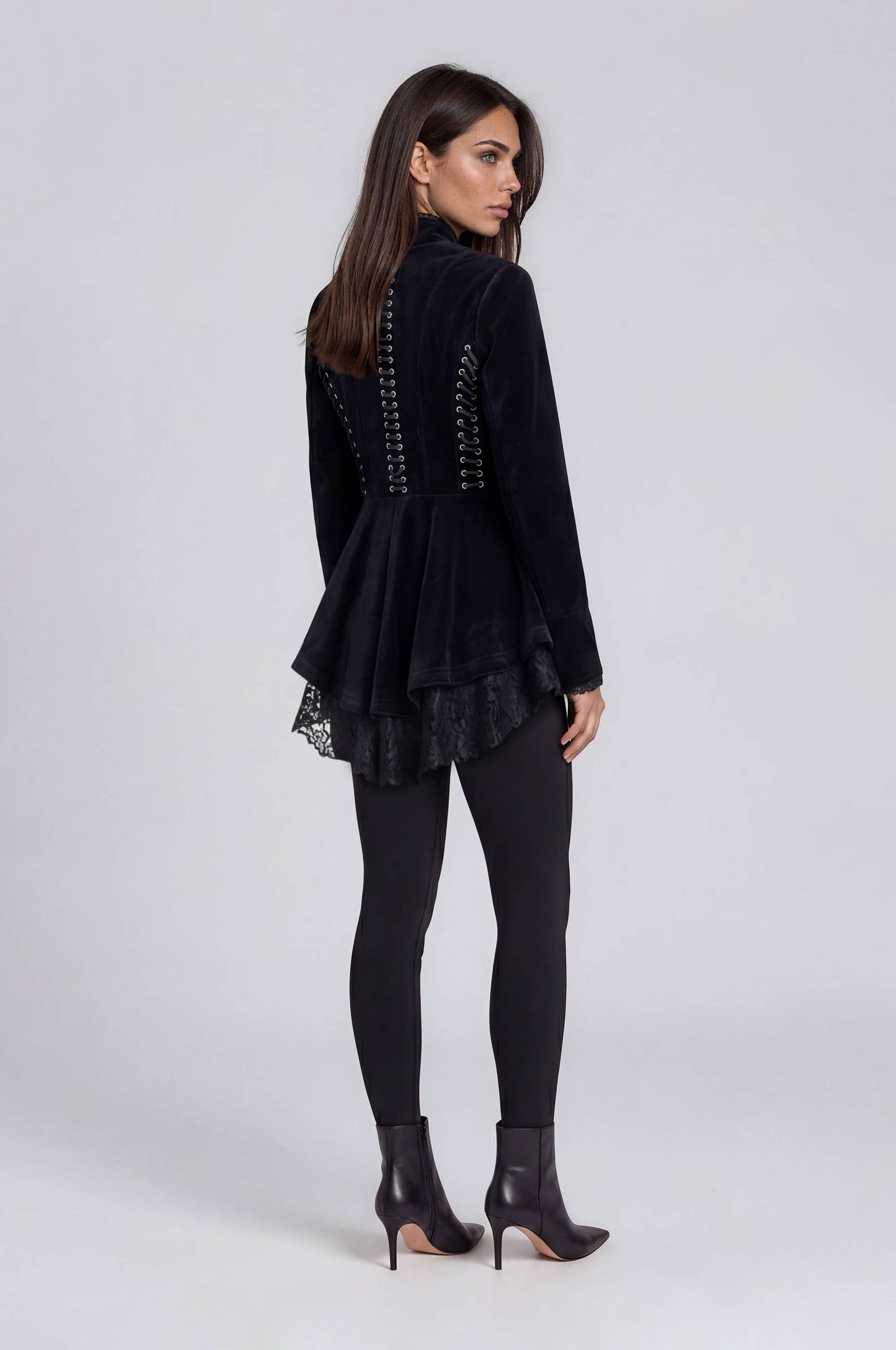 Velvet Lace Peplum Jacket