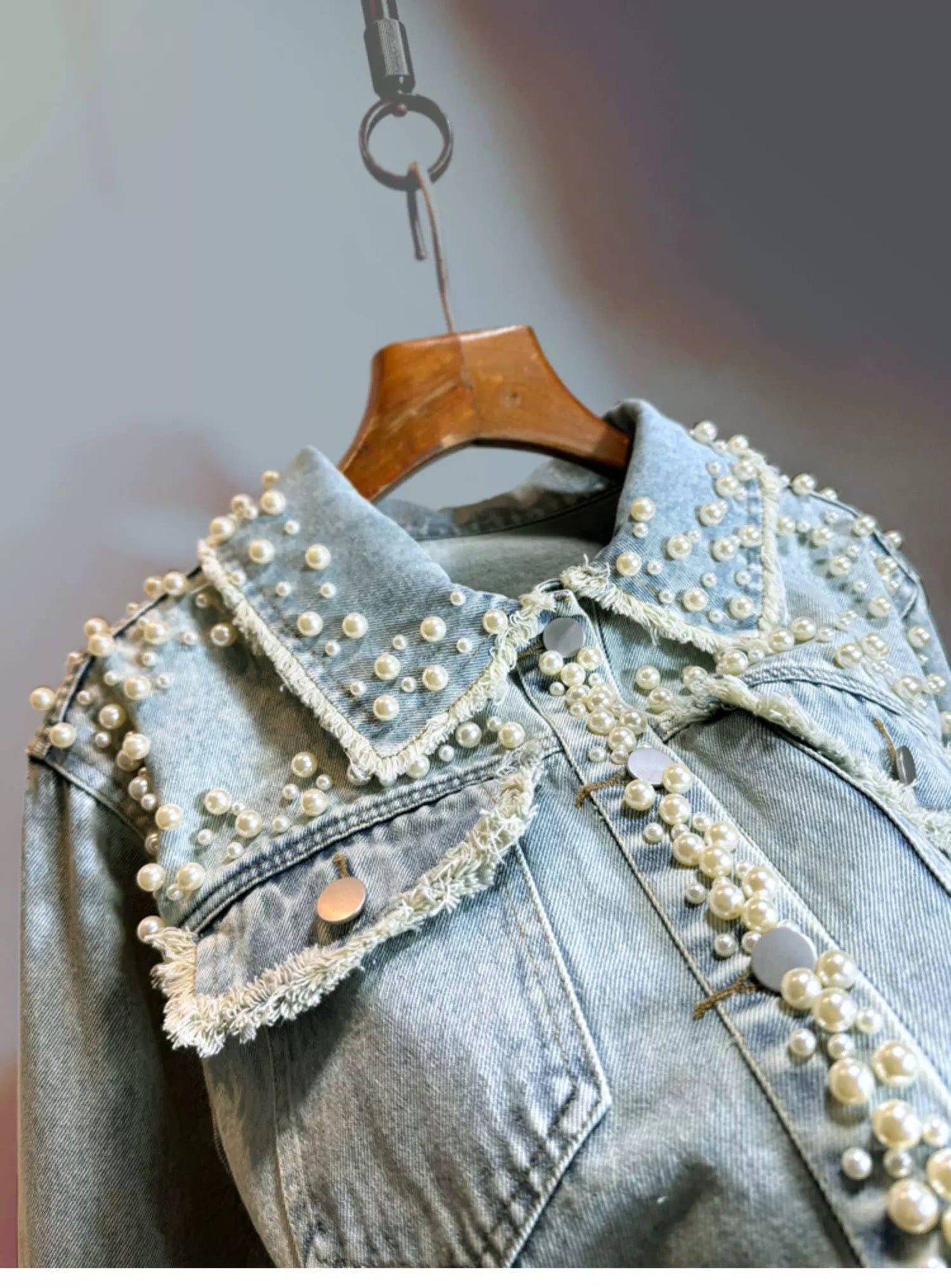 Beaded Denim Jacket