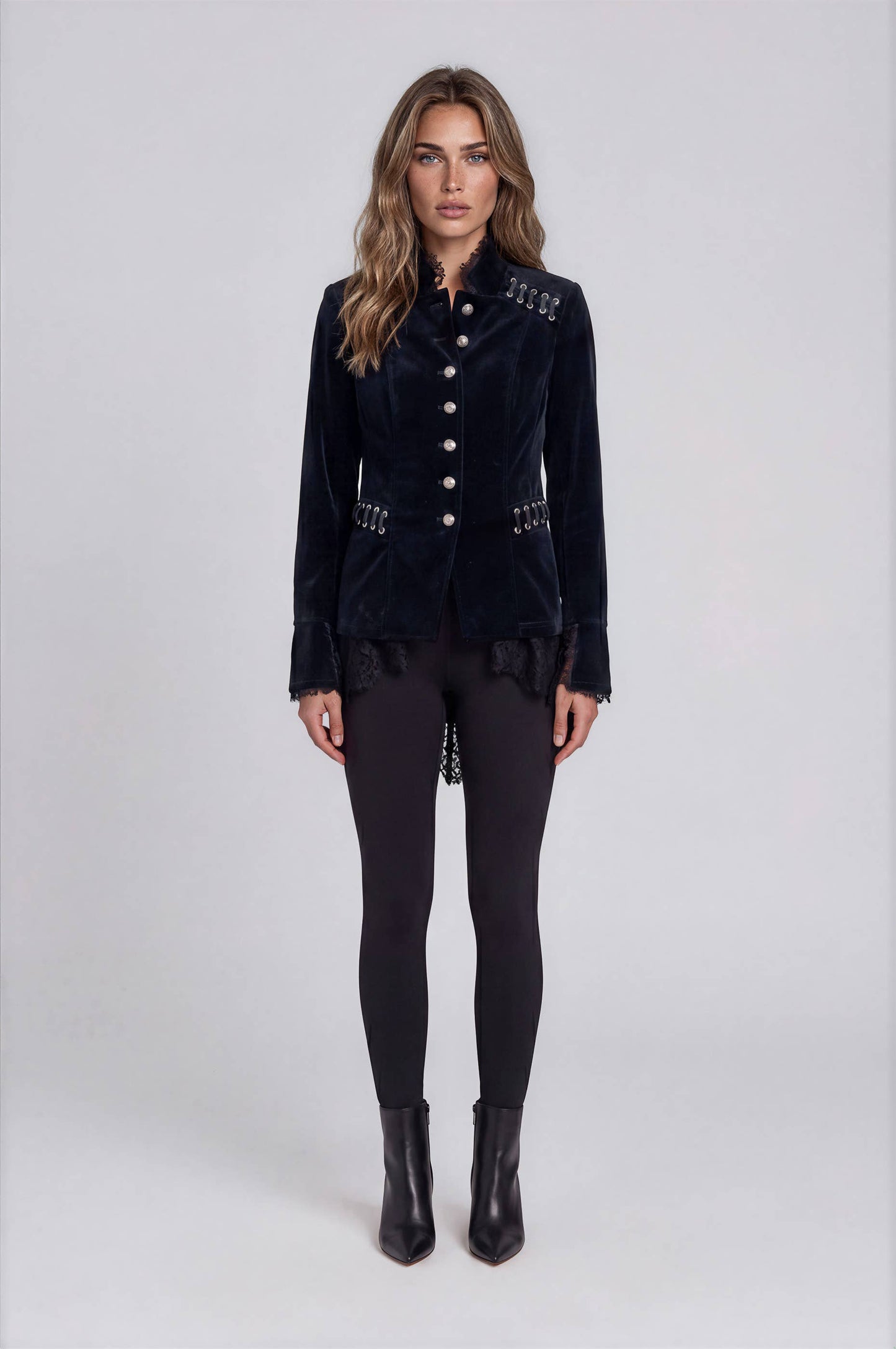 Velvet Lace Peplum Jacket