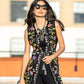 Embroidered Tie-Front Vest