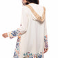Embroidered Floral Open-Front Jacket