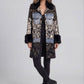 Mixed Media Faux Fur Trim Jacket