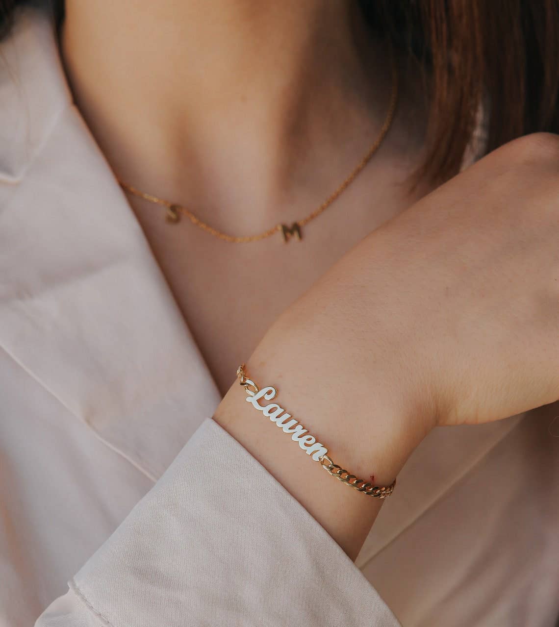 Personalized Name Bracelet -Upper Lower Case