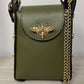 Bumble Bee Leather Cellphone Case Crossbody Bag JIJOU CAPRI