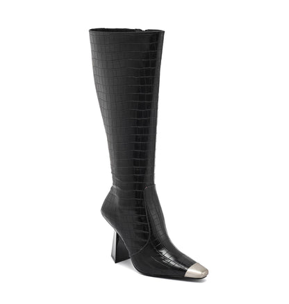 Jada Croco Print Tall Boot
