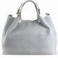 Miw Italian Embossed Woven Leather Handbag