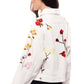 Floral White Denim Jacket