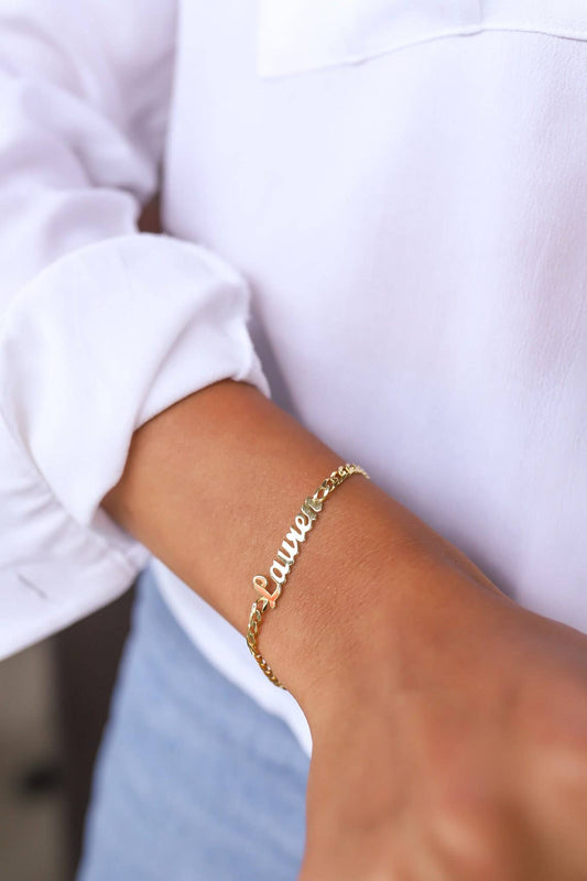 Personalized Name Bracelet -Upper Lower Case