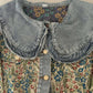 Doll Collar Embroidered Denim Jacket