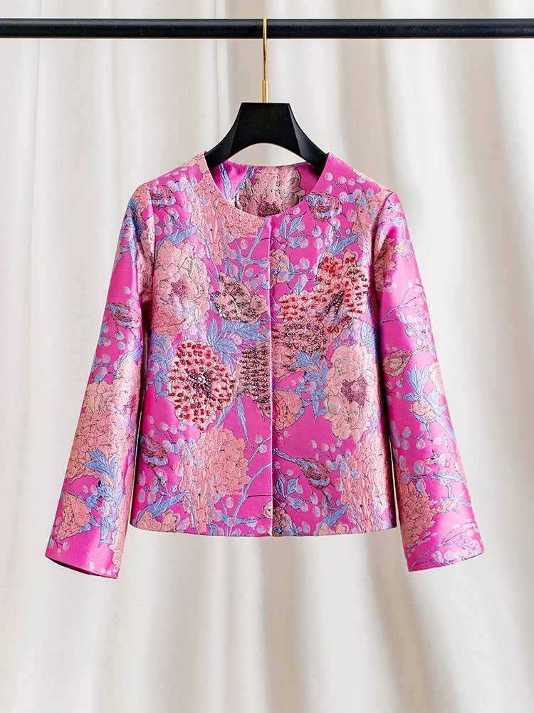 Handmade Beaded Jacquard Vintage Jacket