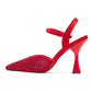 Tango Perforated Rhinestone Slingback with Heel