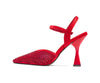 Tango Perforated Rhinestone Slingback with Heel