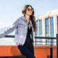 Lace Trim Denim Jacket