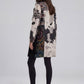 Patchwork Print Button Front Coat