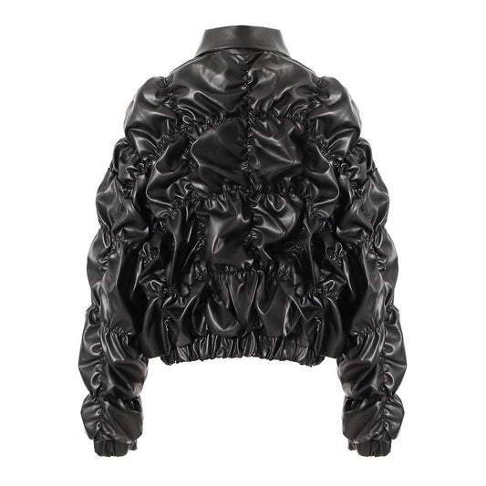 Quilted PU Leather Jacket