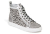 New York Flat Laser Cut High Top Bling Rhinestone Sneaker