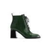 Croco Metal Heel Bootie