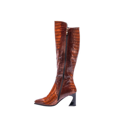 Ninety Union London Croco High Heel Boot